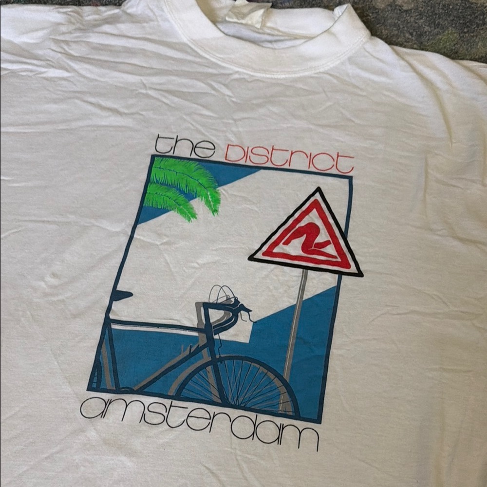 Vintage 90s Amsterdam White Graphic T-Shirt